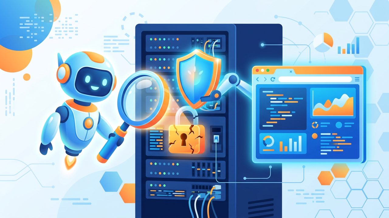 PHPの脆弱性をAIが見つけるイメージのイラスト
